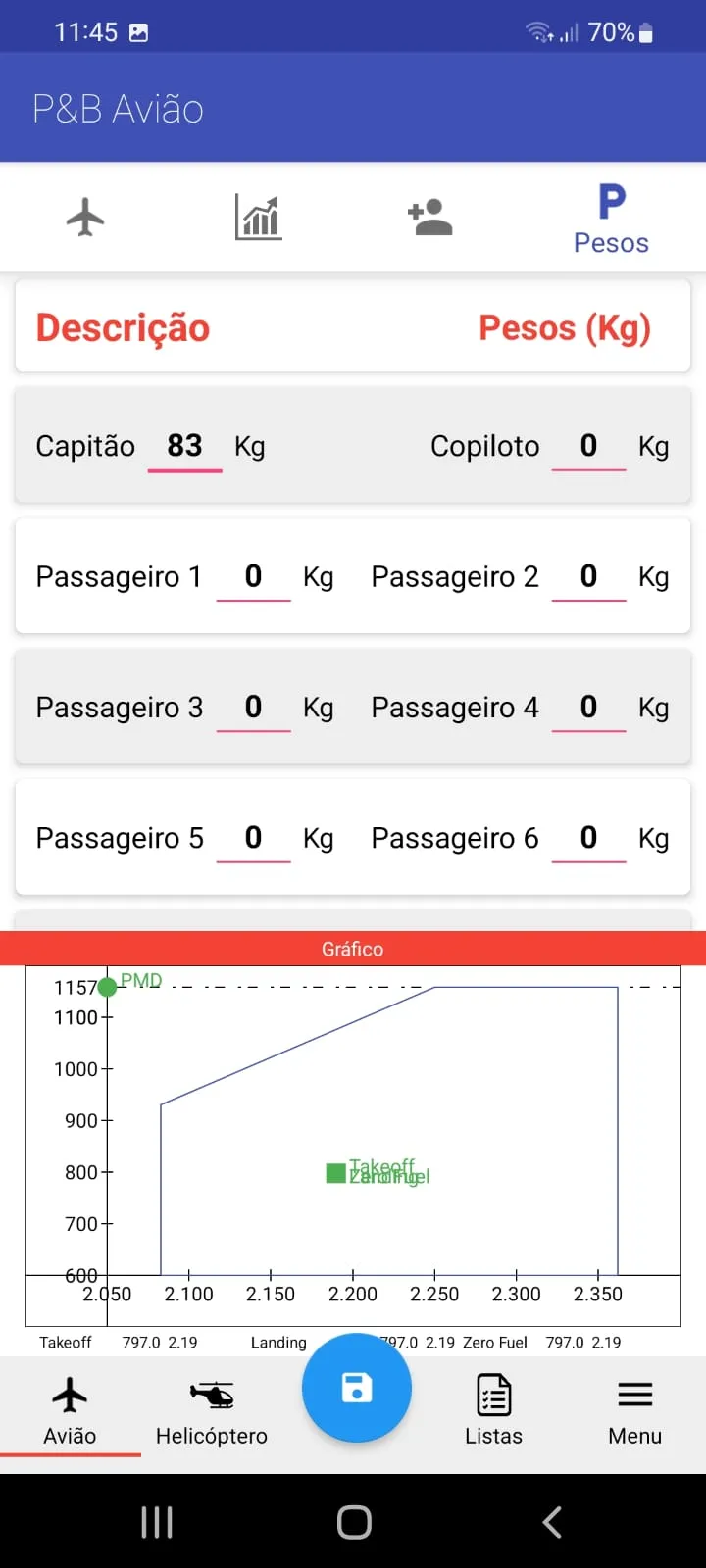 Aviação - Peso e Balanceamento | Indus Appstore | Screenshot