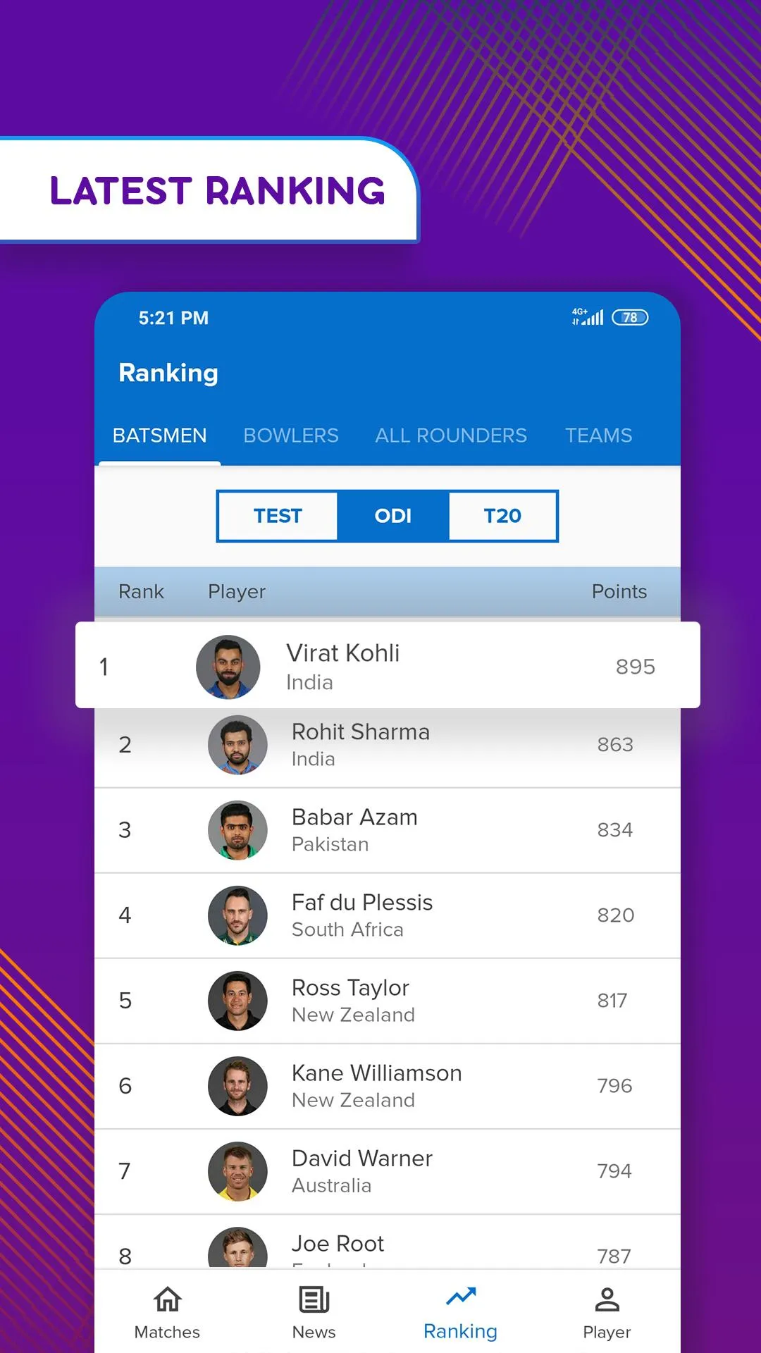 TAB Cricket Live Scores & News | Indus Appstore | Screenshot