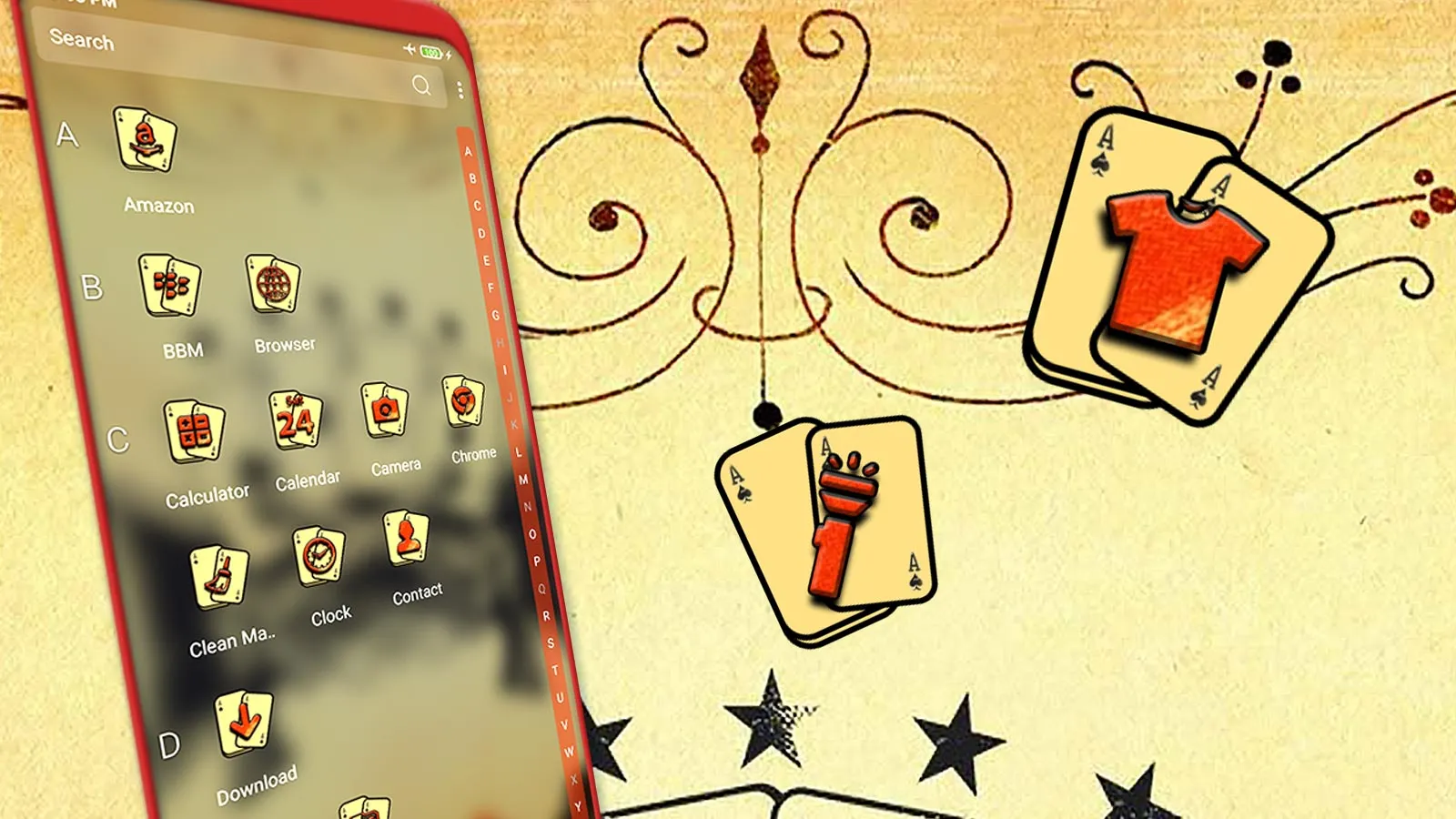 Vintage Cards Launcher Theme | Indus Appstore | Screenshot