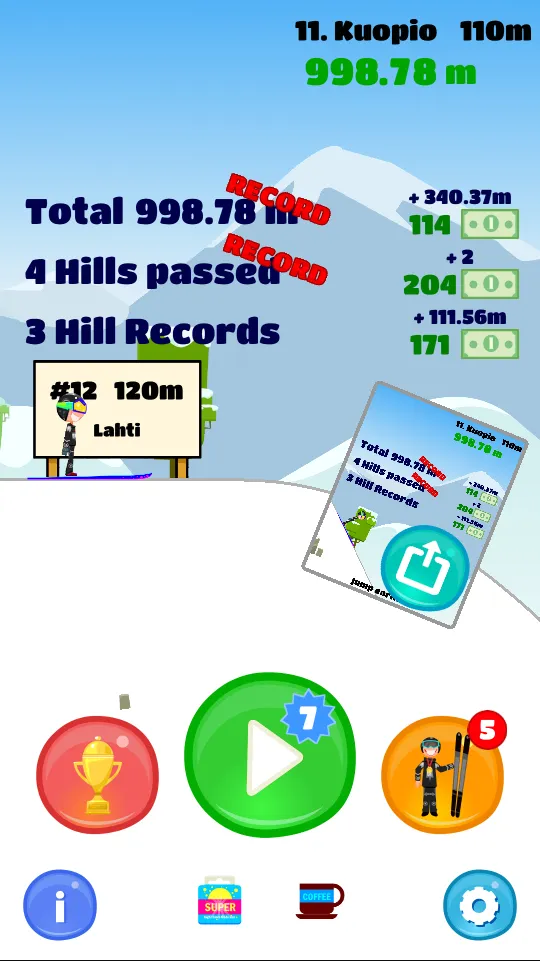 Just Ski Jump | Indus Appstore | Screenshot