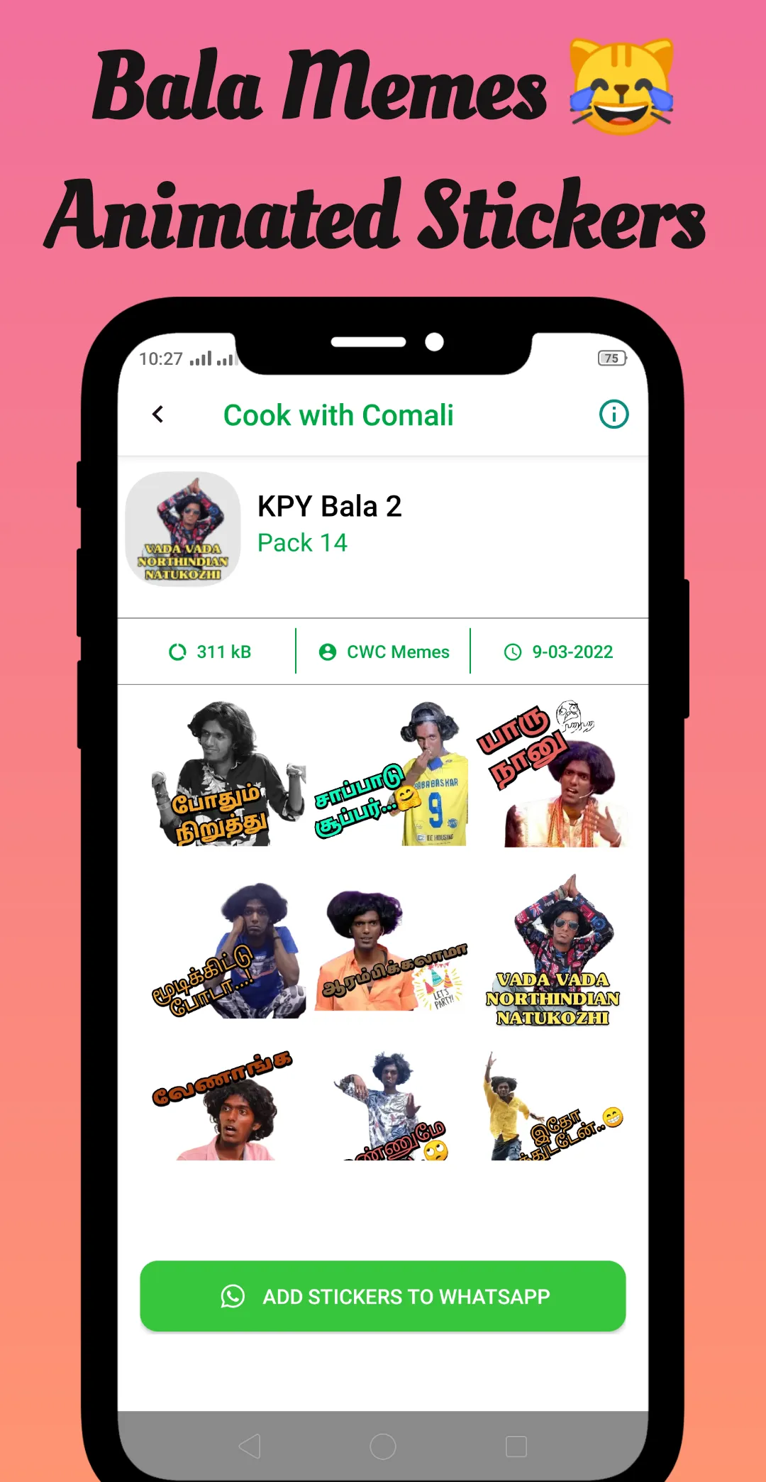 Cook with Comali 3 Stickers | Indus Appstore | Screenshot