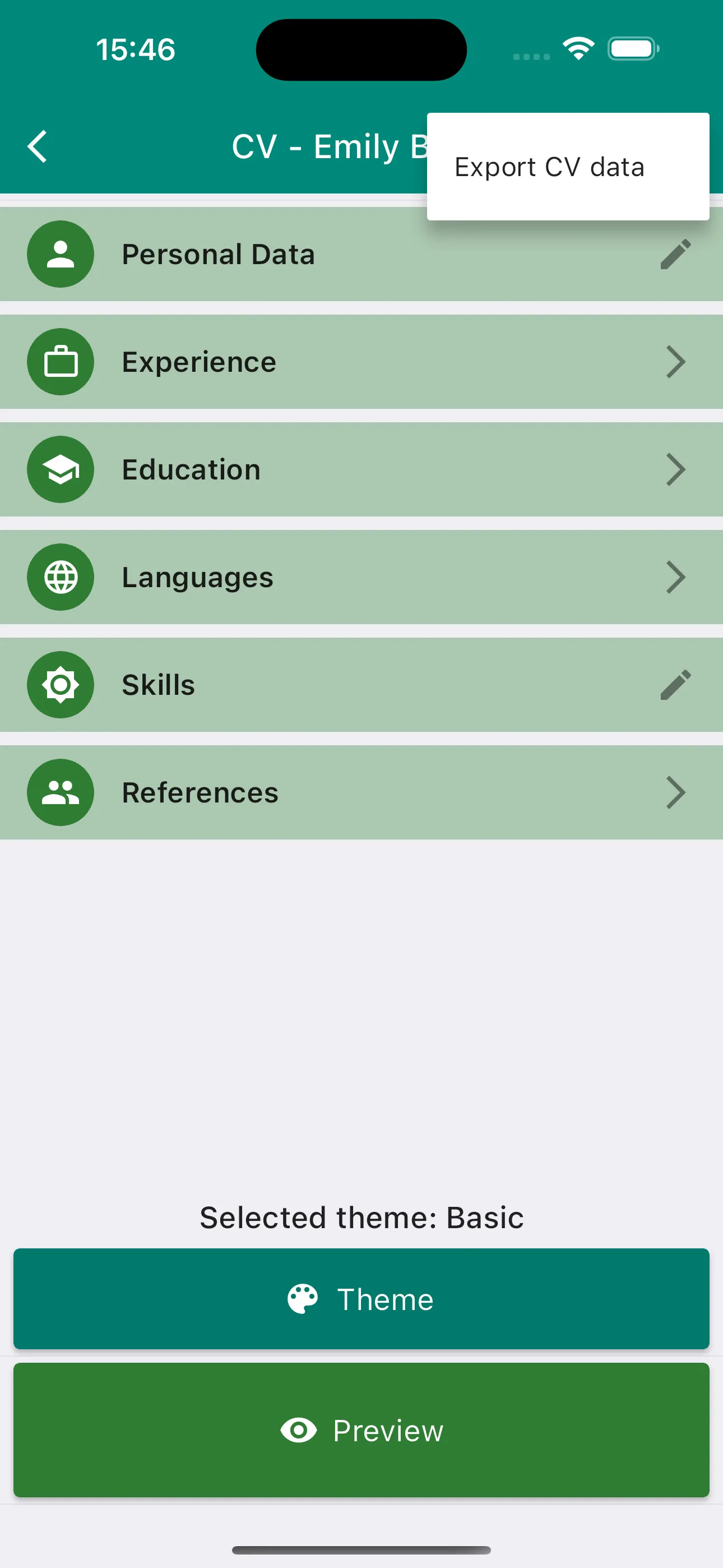 iCV - Curriculum Vitae | Indus Appstore | Screenshot