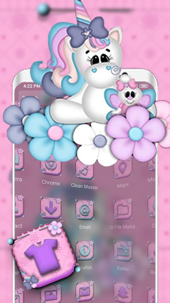 Cute Unicorn Launcher Theme | Indus Appstore | Screenshot