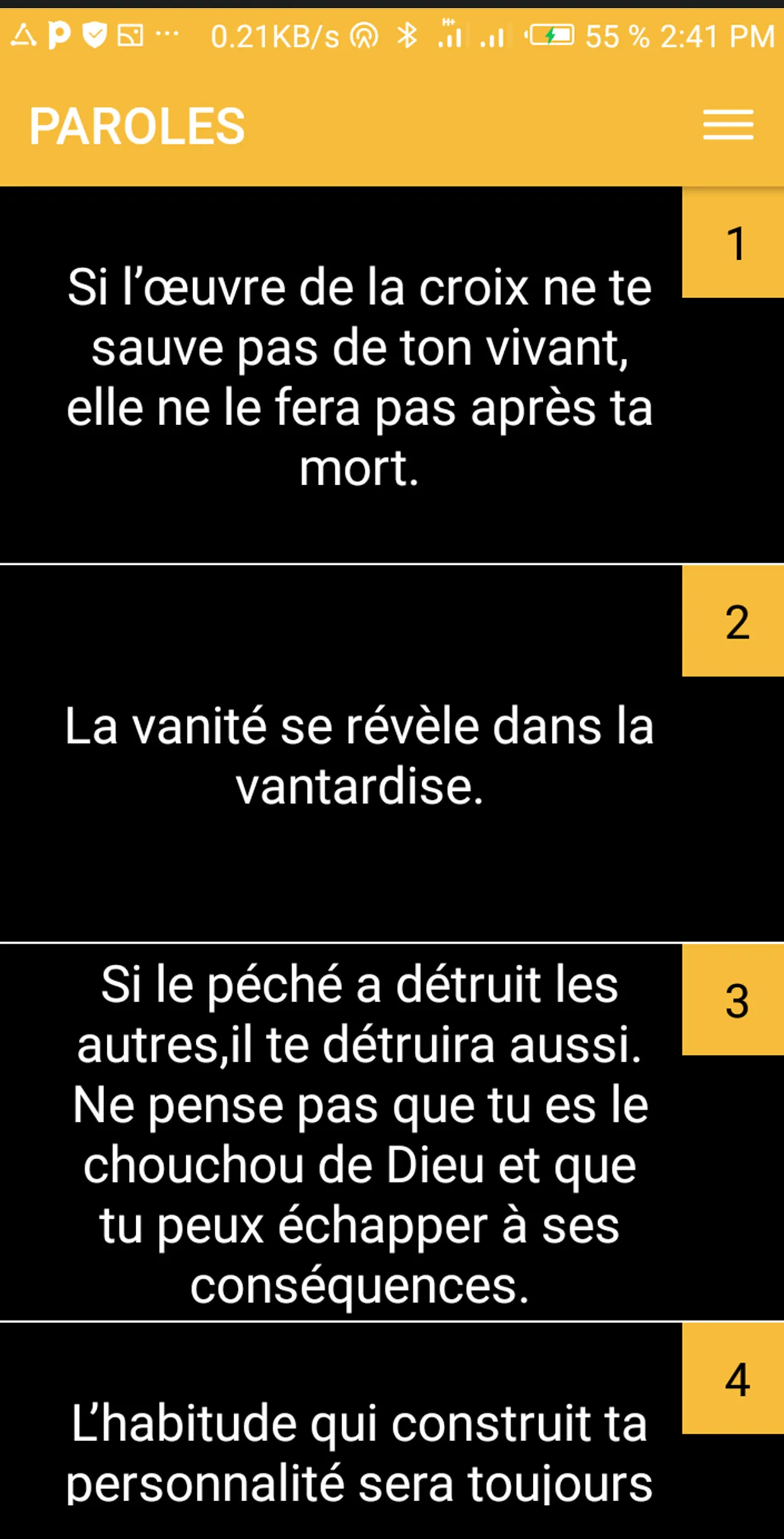 MJT500PS - Parole de sagesse | Indus Appstore | Screenshot