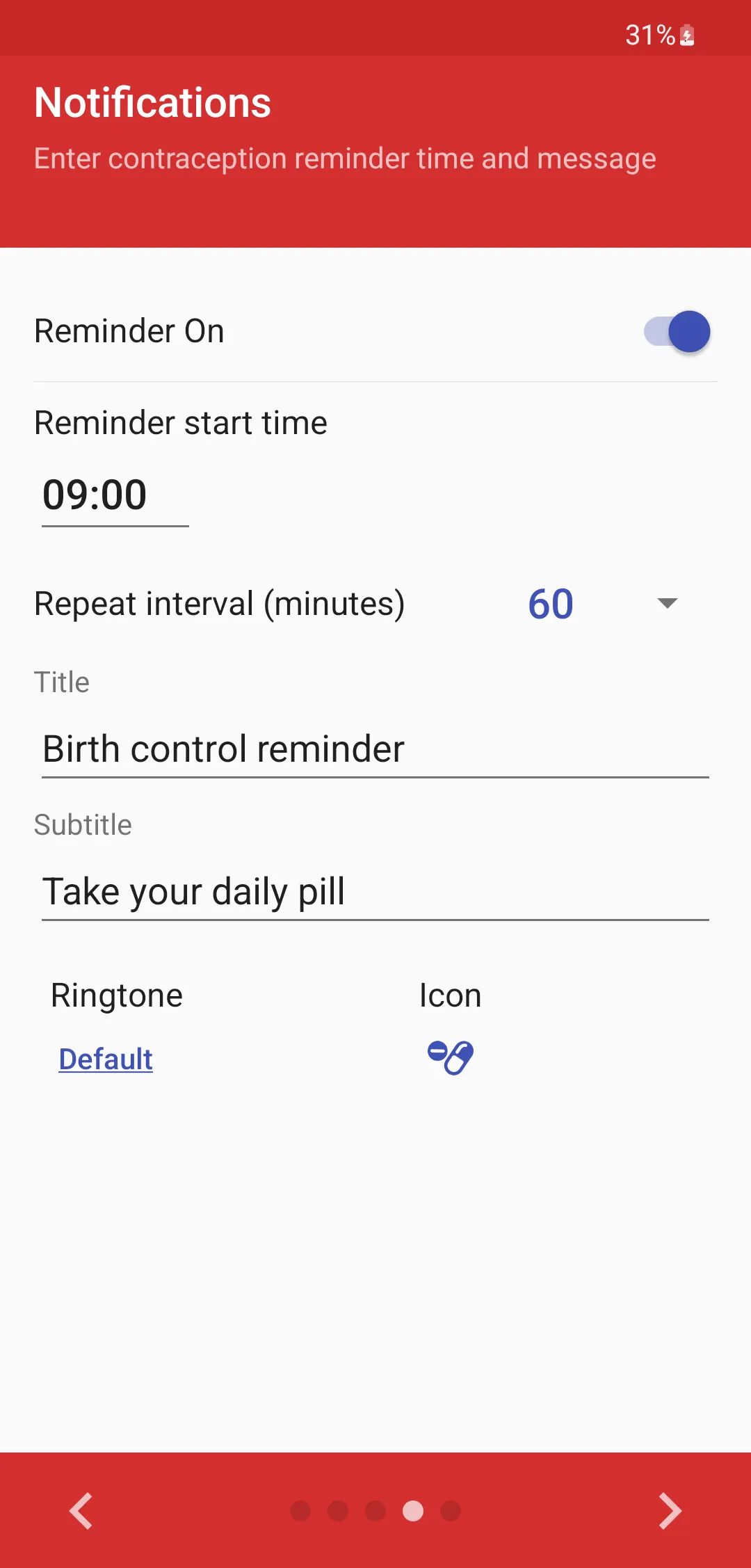 Birth Control Pill Reminder | Indus Appstore | Screenshot