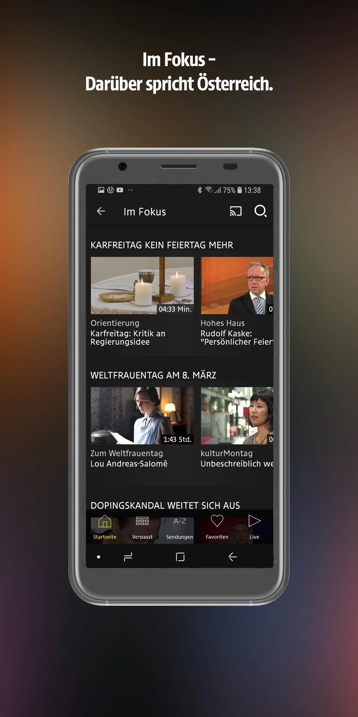 ORF TVthek: Video on demand | Indus Appstore | Screenshot