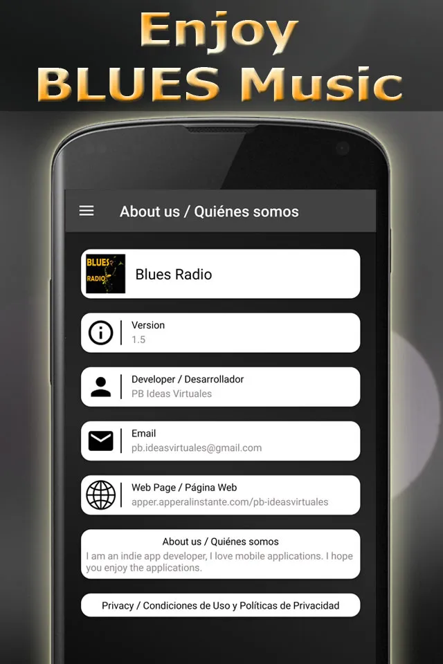 Blues Music Radio Stations | Indus Appstore | Screenshot