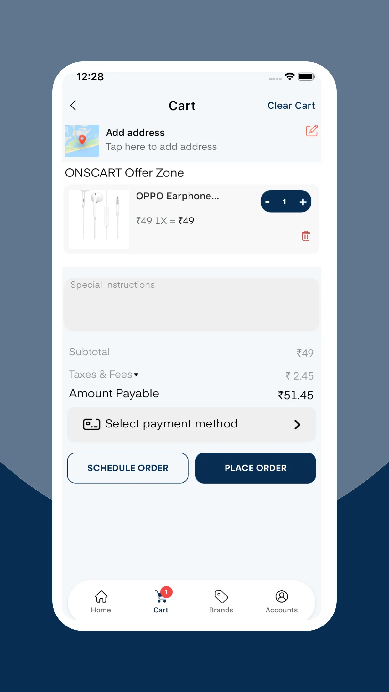 ONSCART instant Order Delivery | Indus Appstore | Screenshot