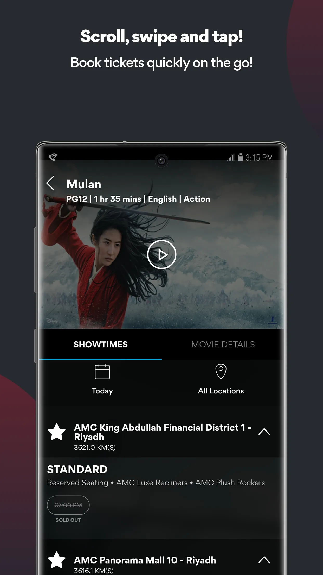 AMC Cinemas KSA | Indus Appstore | Screenshot