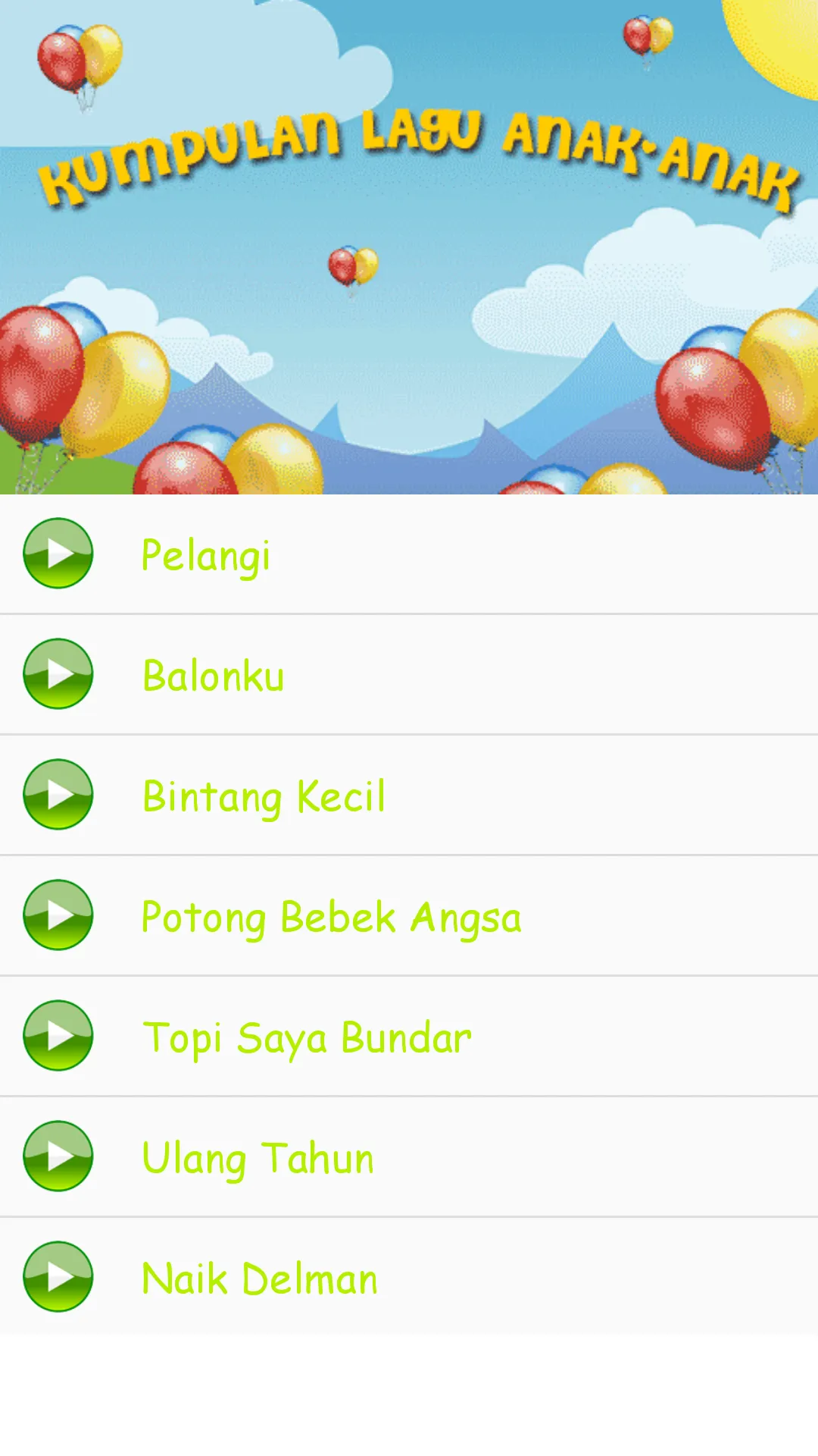 Kumpulan Lagu Anak-anak | Indus Appstore | Screenshot