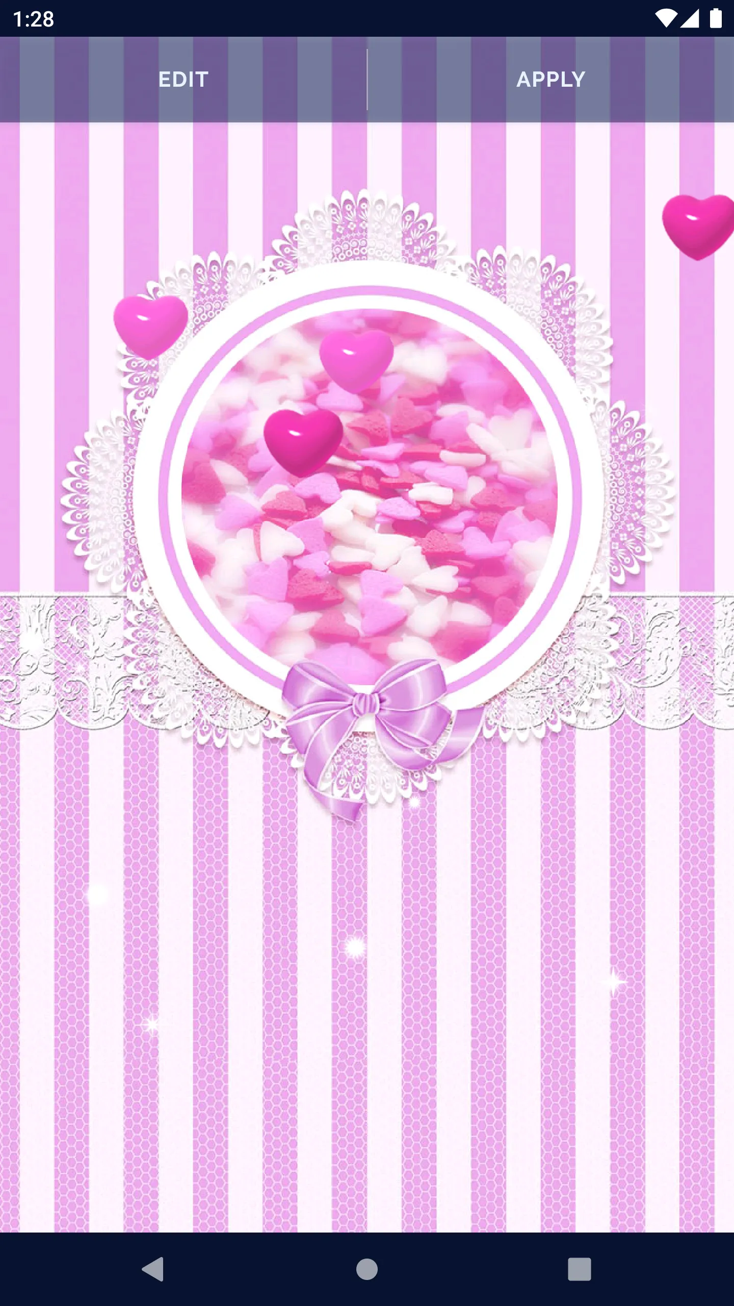 Pink Bow Live Wallpaper | Indus Appstore | Screenshot