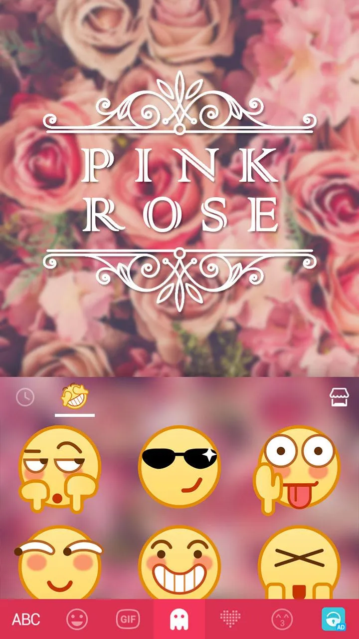 Pink Rose Keyboard - rose keyb | Indus Appstore | Screenshot