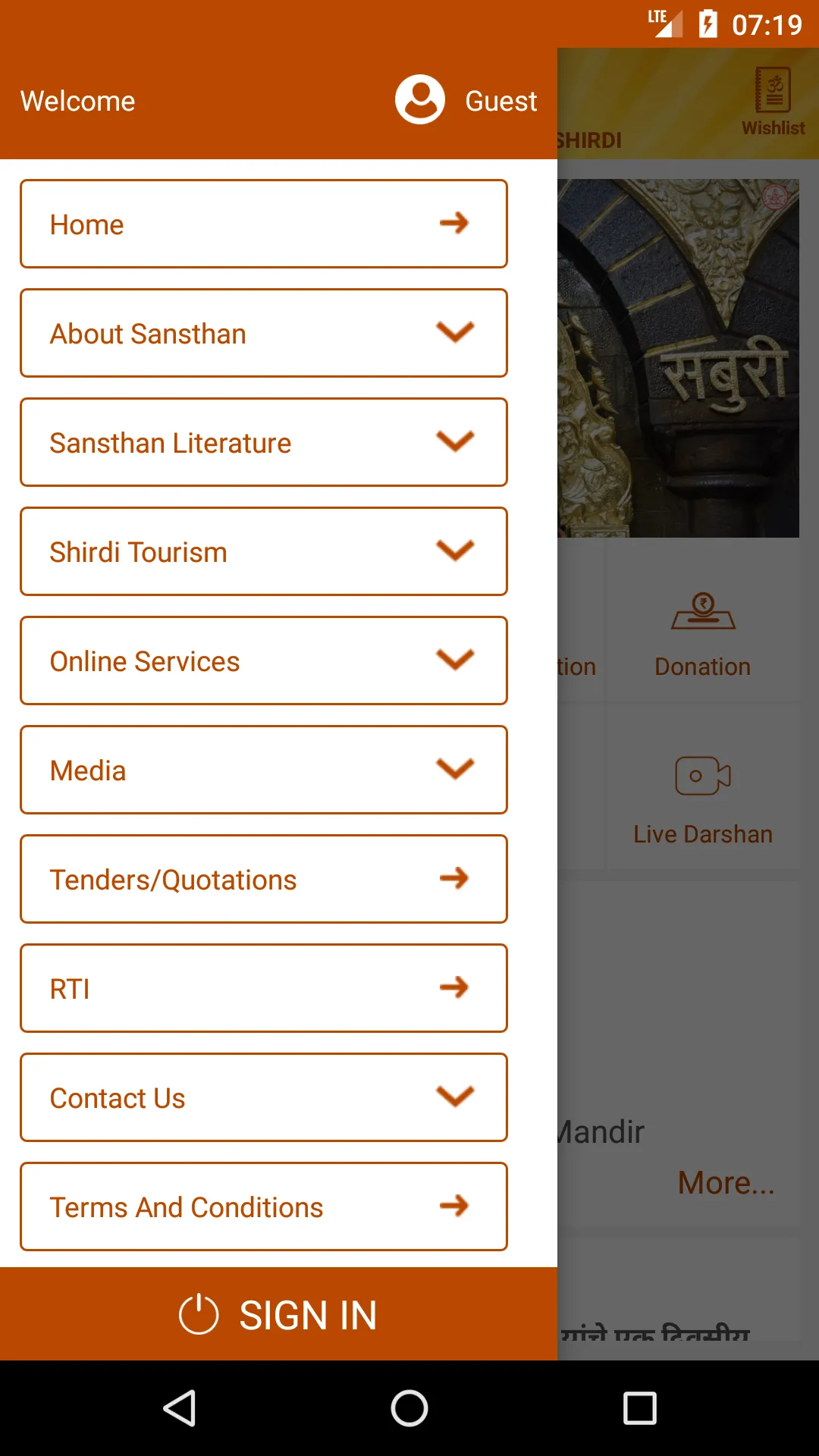 Shree Saibaba Sansthan Shirdi | Indus Appstore | Screenshot