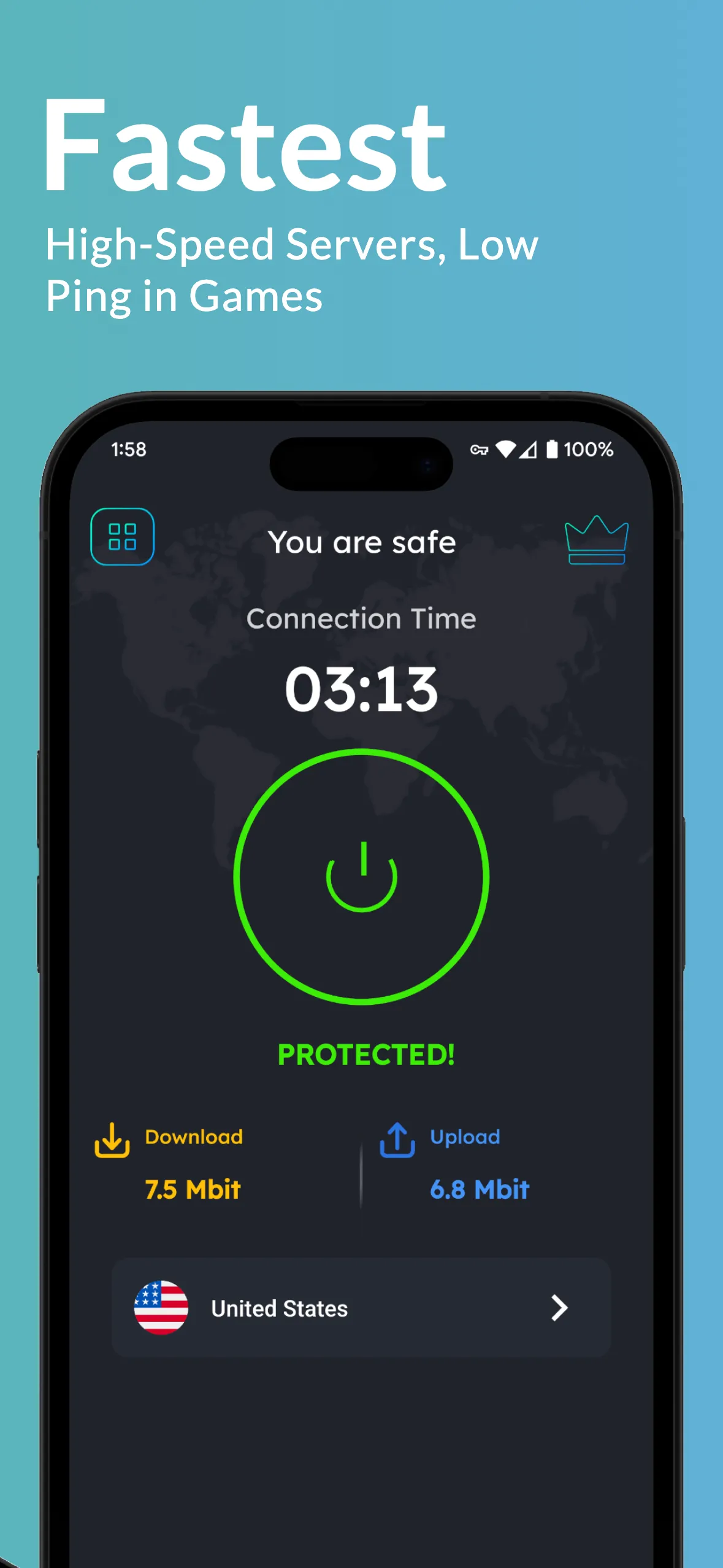 Gamer VPN — VPN For The Gamers | Indus Appstore | Screenshot