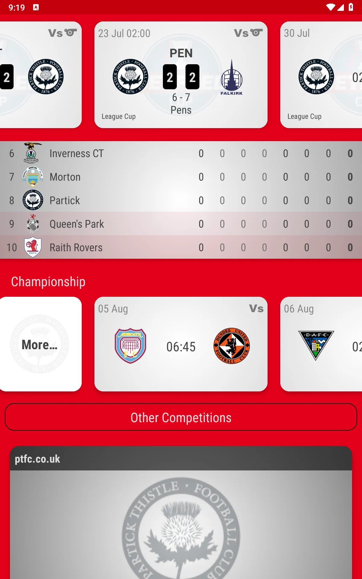 Partick Thistle Fan App | Indus Appstore | Screenshot