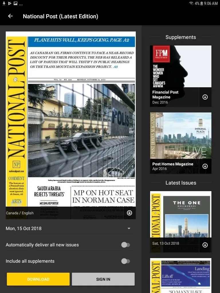 National Post ePaper | Indus Appstore | Screenshot