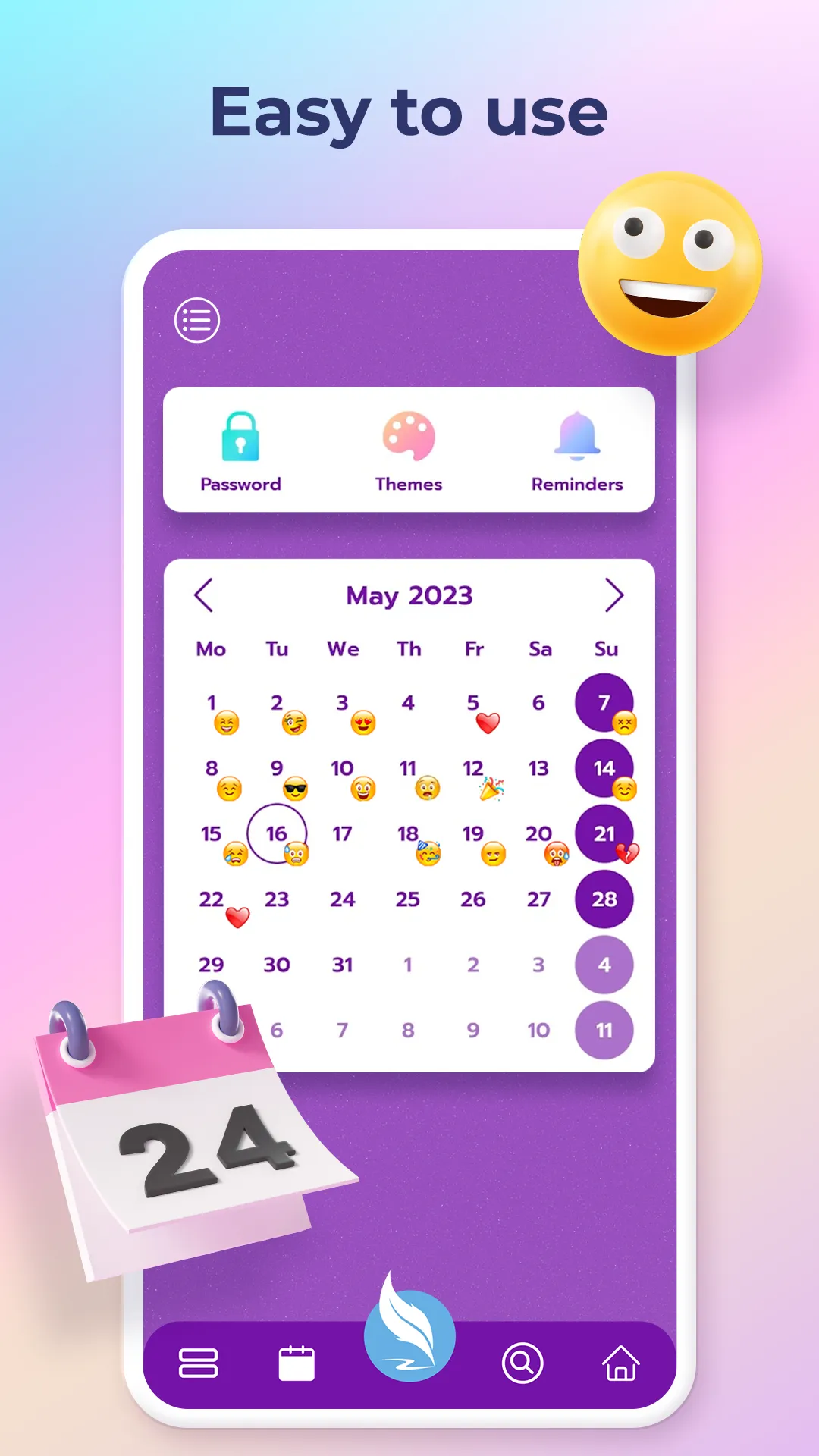 My Secret Diary with Lock | Indus Appstore | Screenshot