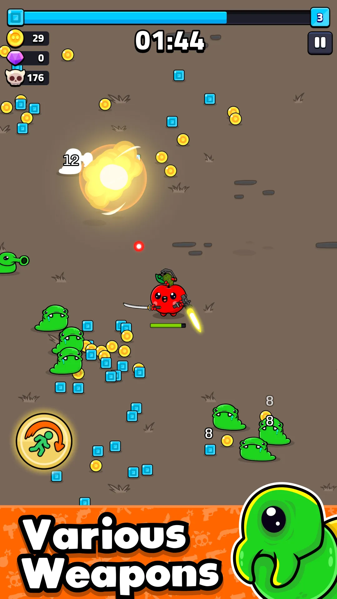 Apple Grapple: Survivor | Indus Appstore | Screenshot