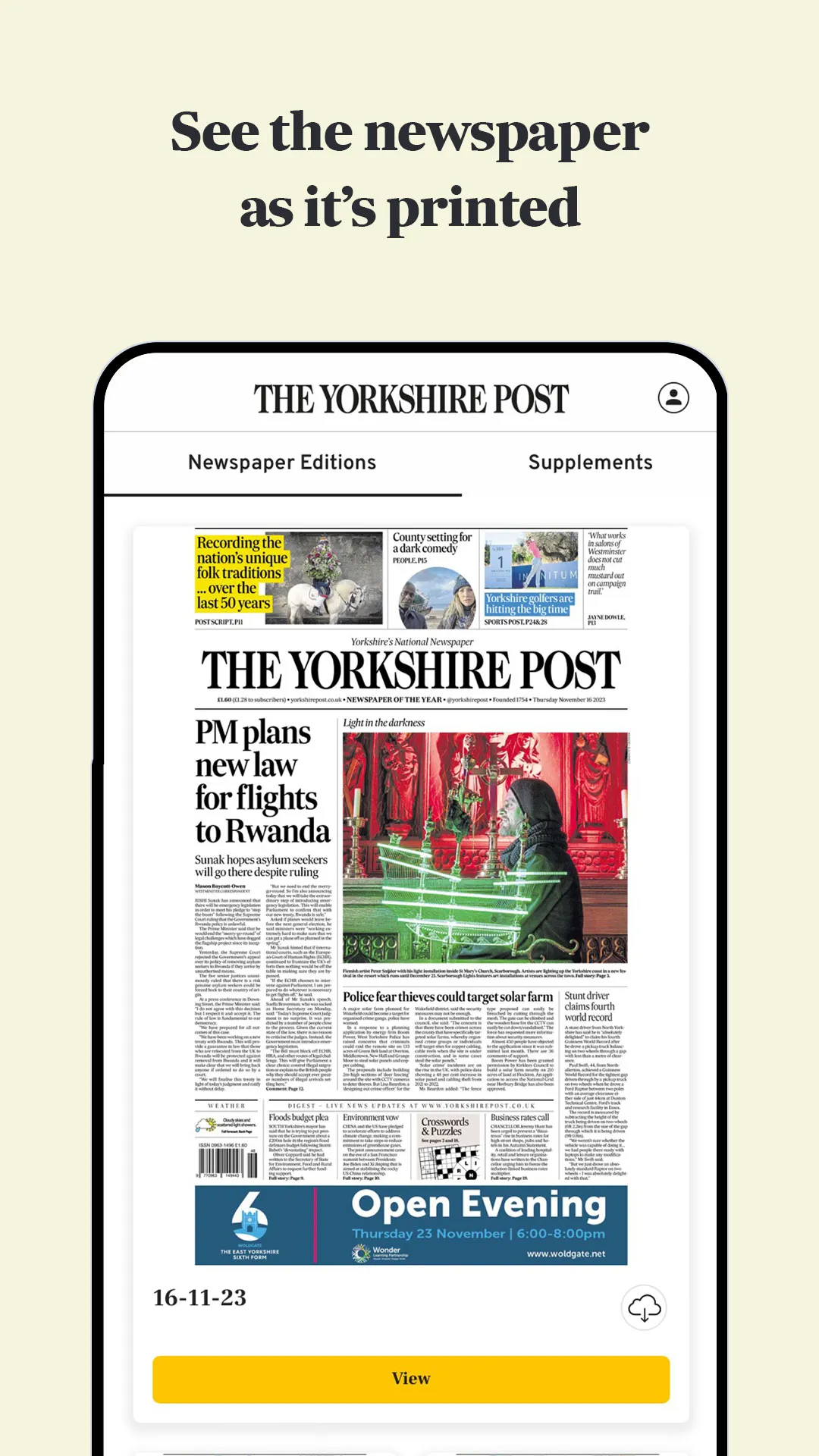 The Yorkshire Post Newspaper | Indus Appstore | Screenshot