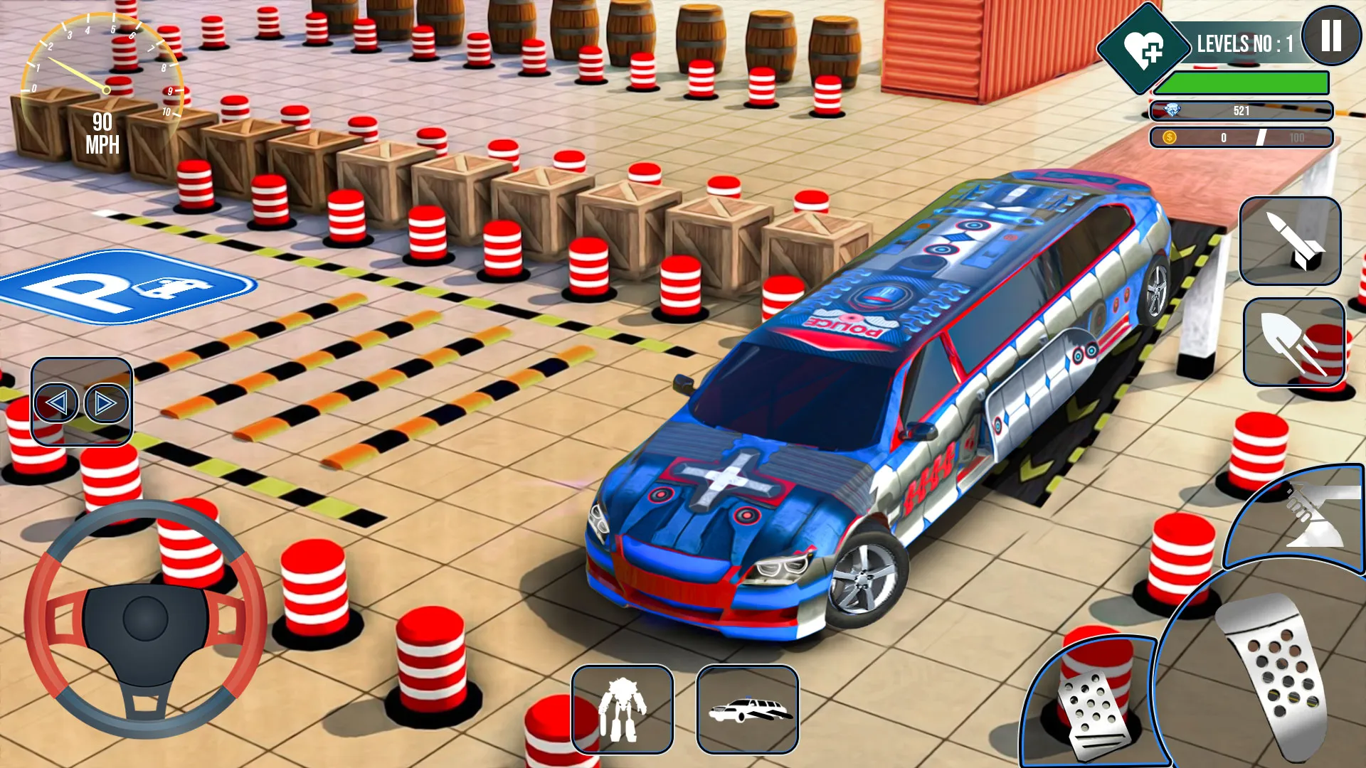 Flying limo car: Police robots | Indus Appstore | Screenshot