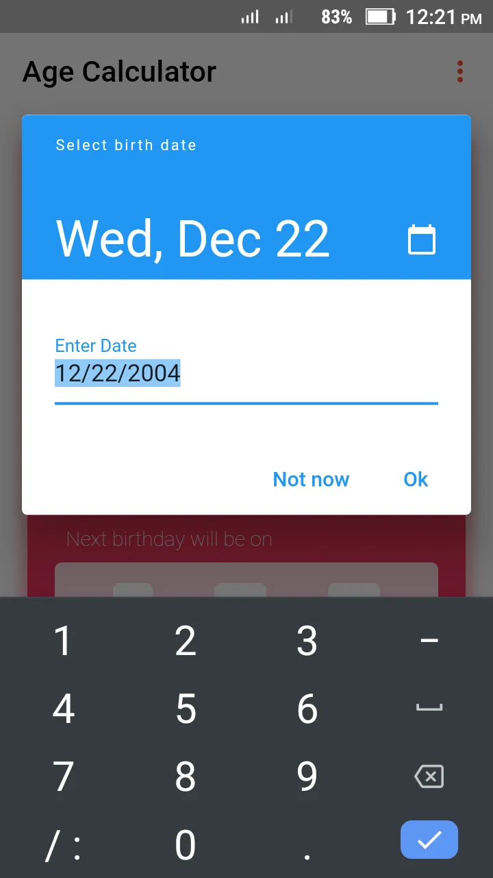 Age Calculator | Indus Appstore | Screenshot