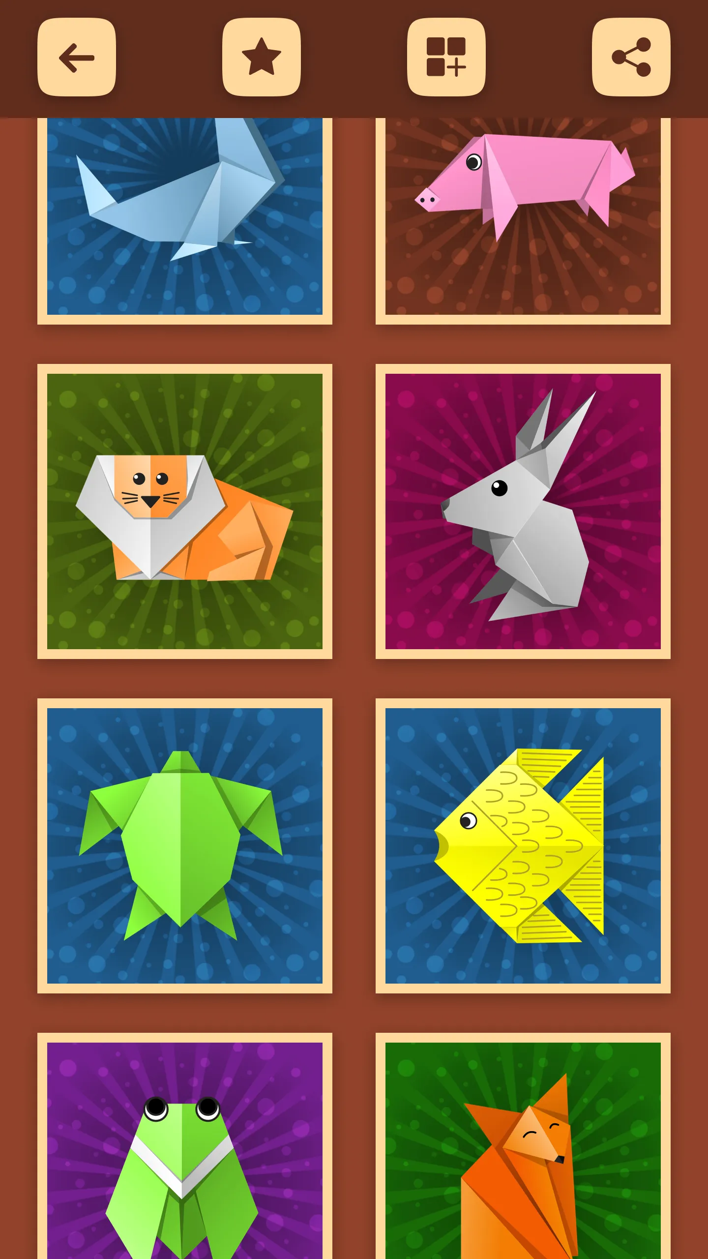 Origami Animal Schemes | Indus Appstore | Screenshot