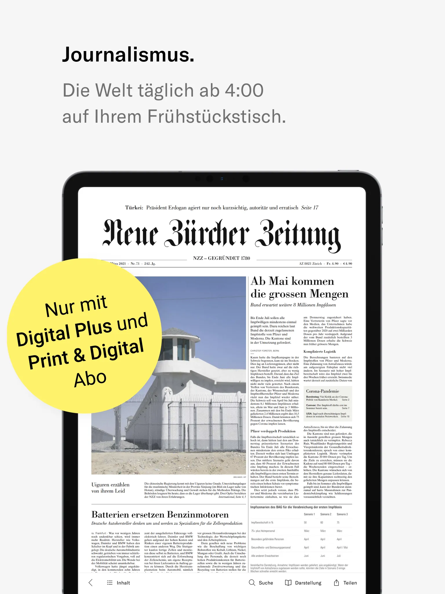 NZZ E-Paper (Digital Plus) | Indus Appstore | Screenshot