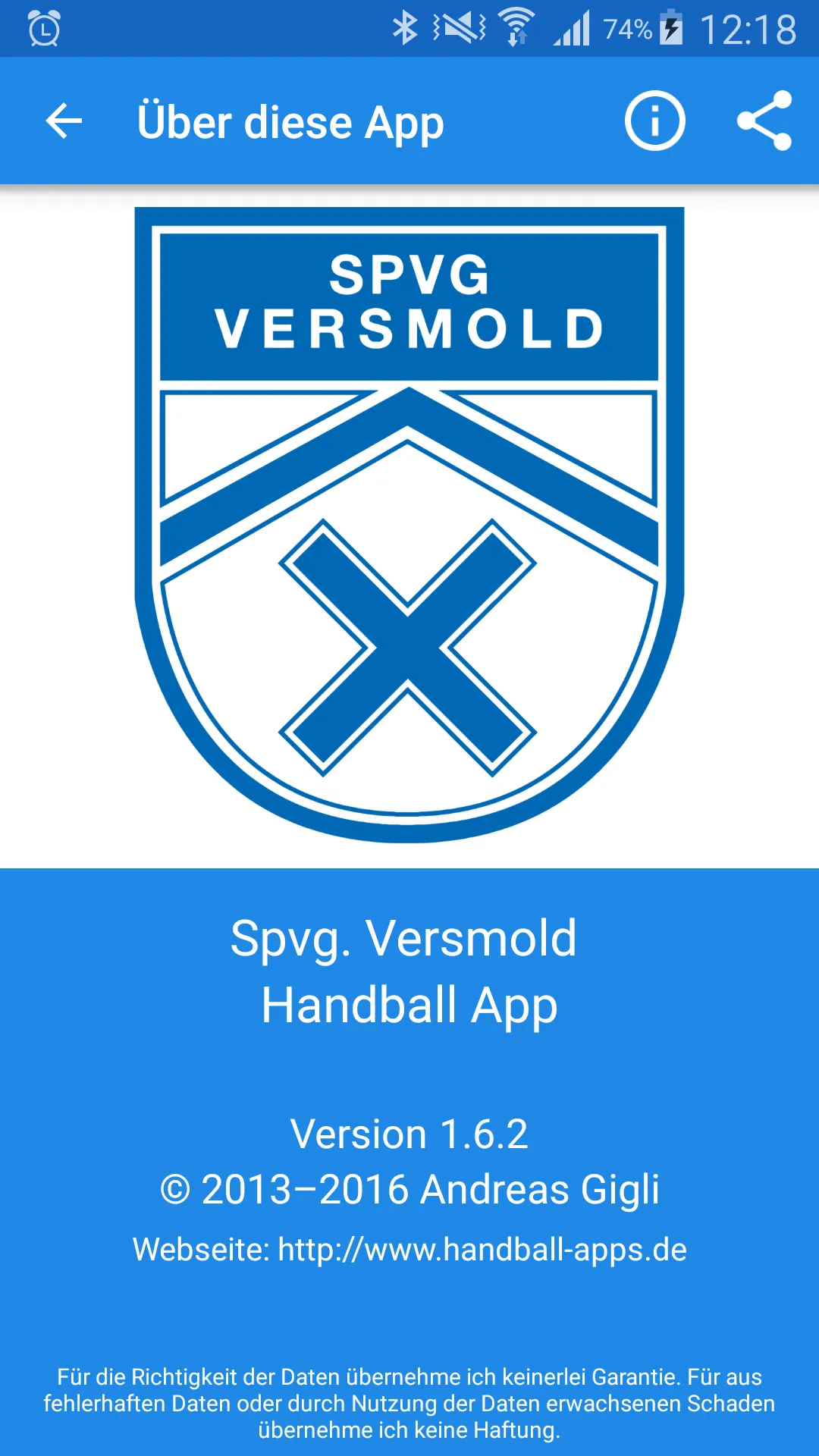 Spvg. Versmold Handball | Indus Appstore | Screenshot