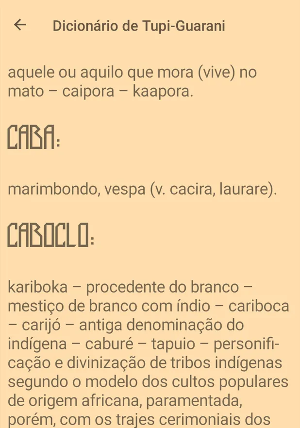 Dicionário de Tupi-Guarani | Indus Appstore | Screenshot