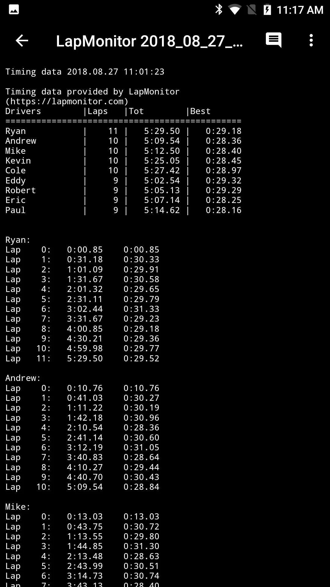 LapMonitor | Indus Appstore | Screenshot