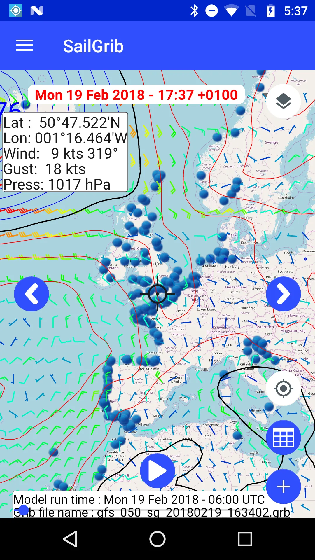 Marine Weather | SailGrib | Indus Appstore | Screenshot