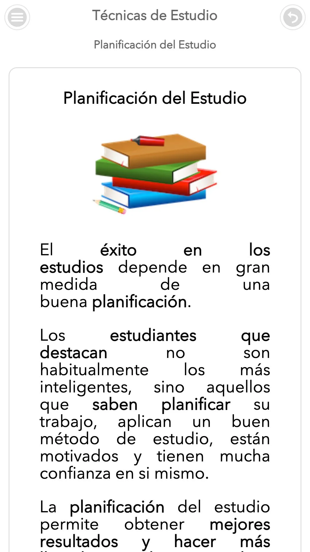 Técnicas de Estudio | Indus Appstore | Screenshot