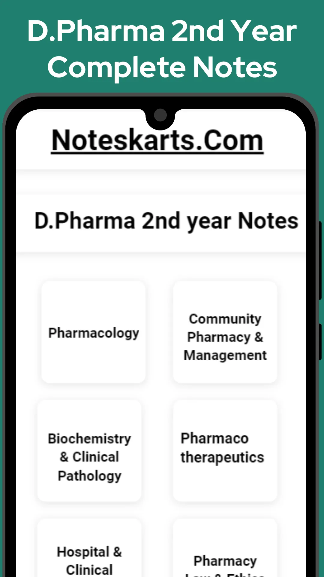 Noteskarts D.Pharma Notes | Indus Appstore | Screenshot