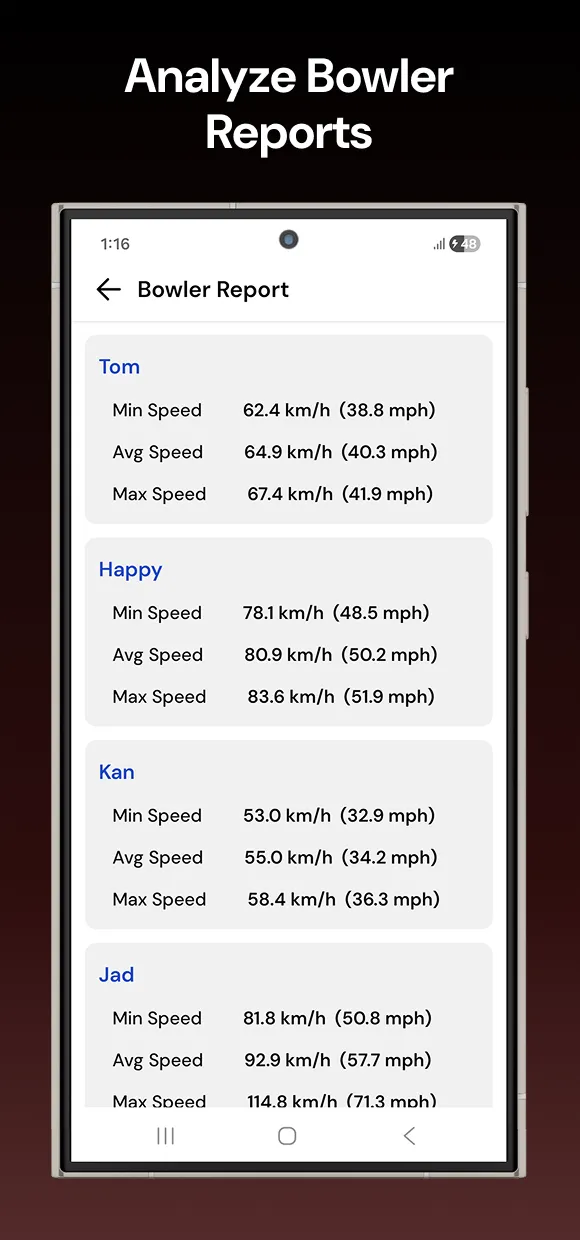 Cricket Bowling Speed Analyzer | Indus Appstore | Screenshot