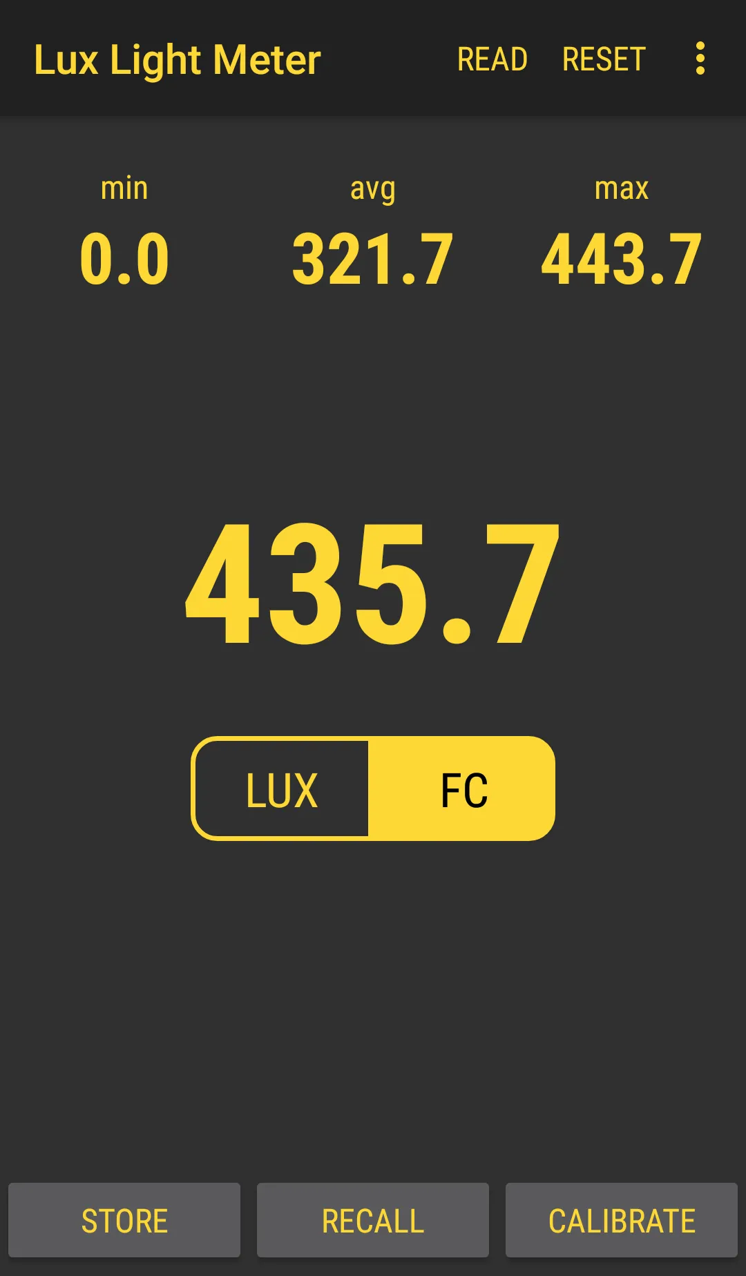 Lux Light Meter Pro | Indus Appstore | Screenshot