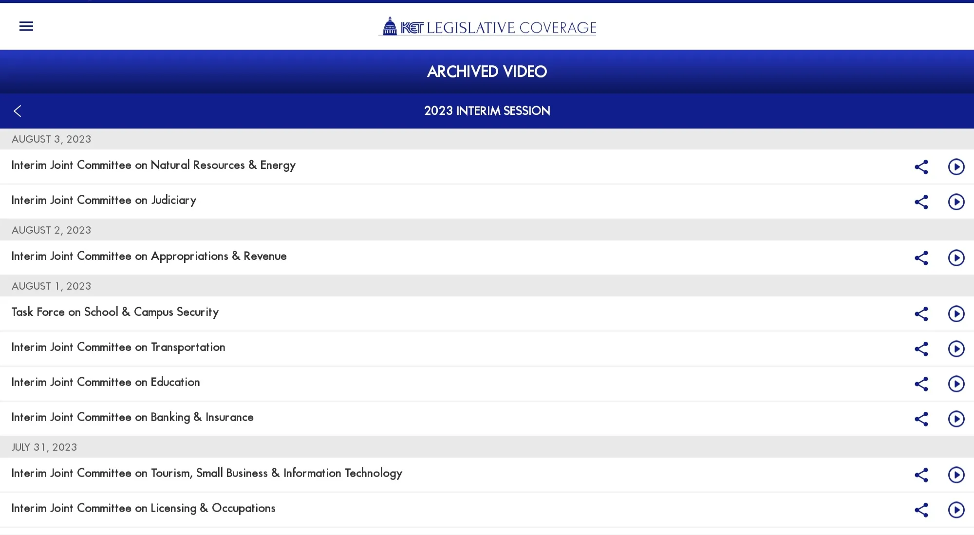 KET - Legislative Coverage | Indus Appstore | Screenshot