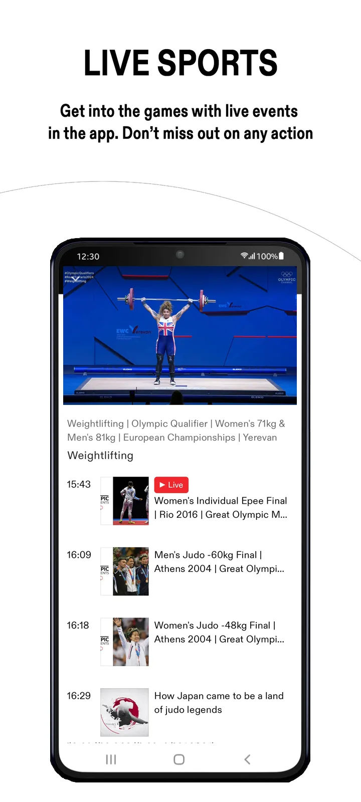 Olympics: Live Sports & News | Indus Appstore | Screenshot