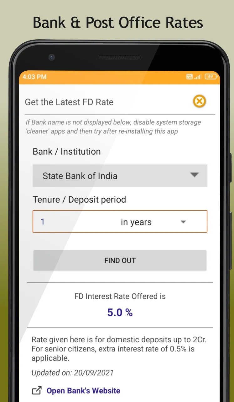 Bank FD Calculators - Fineezy | Indus Appstore | Screenshot