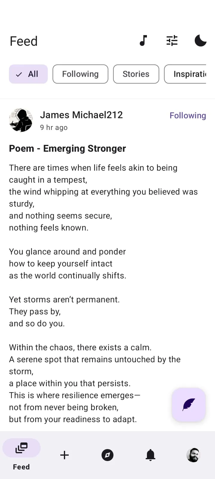 Unwind: Poetry & Writing | Indus Appstore | Screenshot