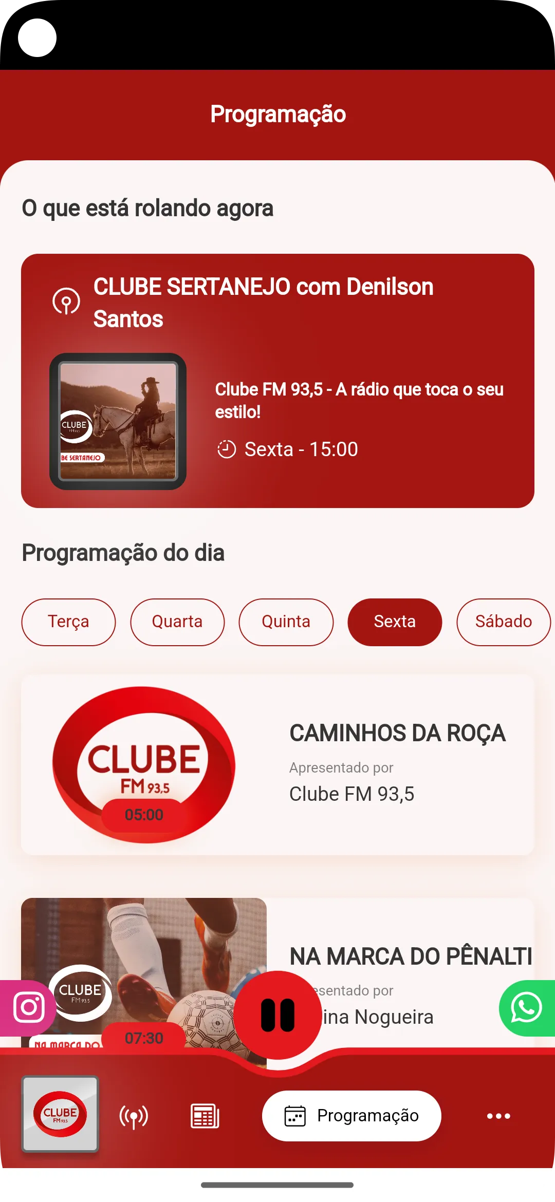 Clube FM 93,5 | Indus Appstore | Screenshot