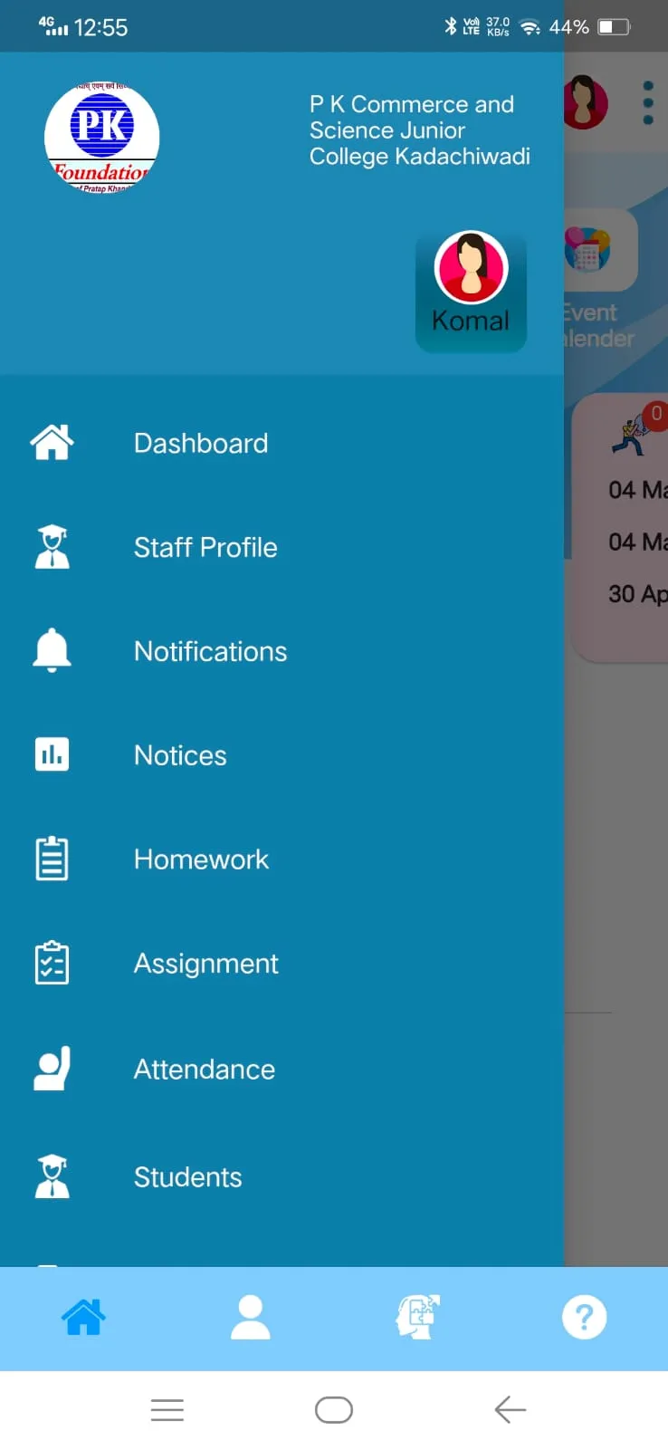 P K Jr. College Staff App | Indus Appstore | Screenshot