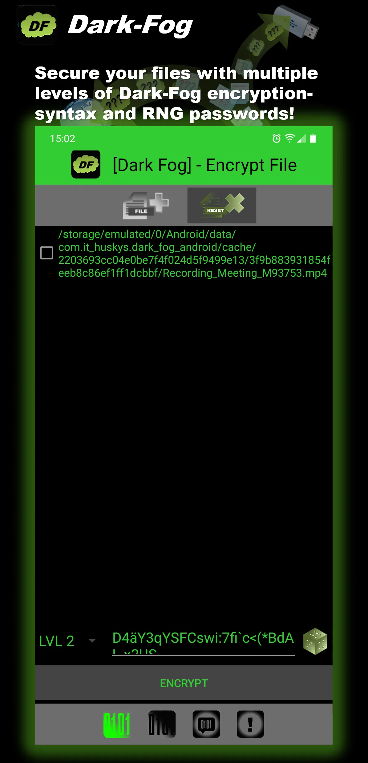 DarkFog | Easy File Encryption | Indus Appstore | Screenshot
