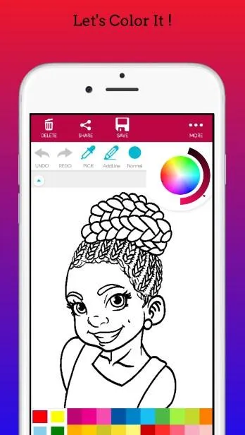 Melanin Girl Coloring Book | Indus Appstore | Screenshot