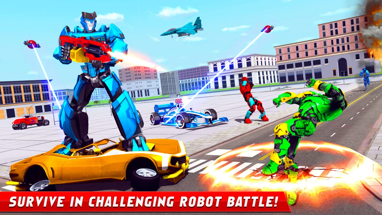 Flying Formula Car Robot Game | Indus Appstore | Screenshot