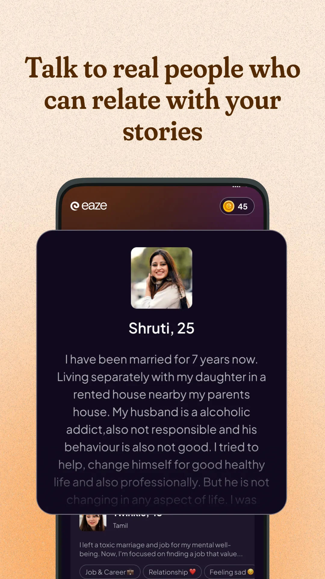 Eaze : Talk & Feel better | Indus Appstore | Screenshot