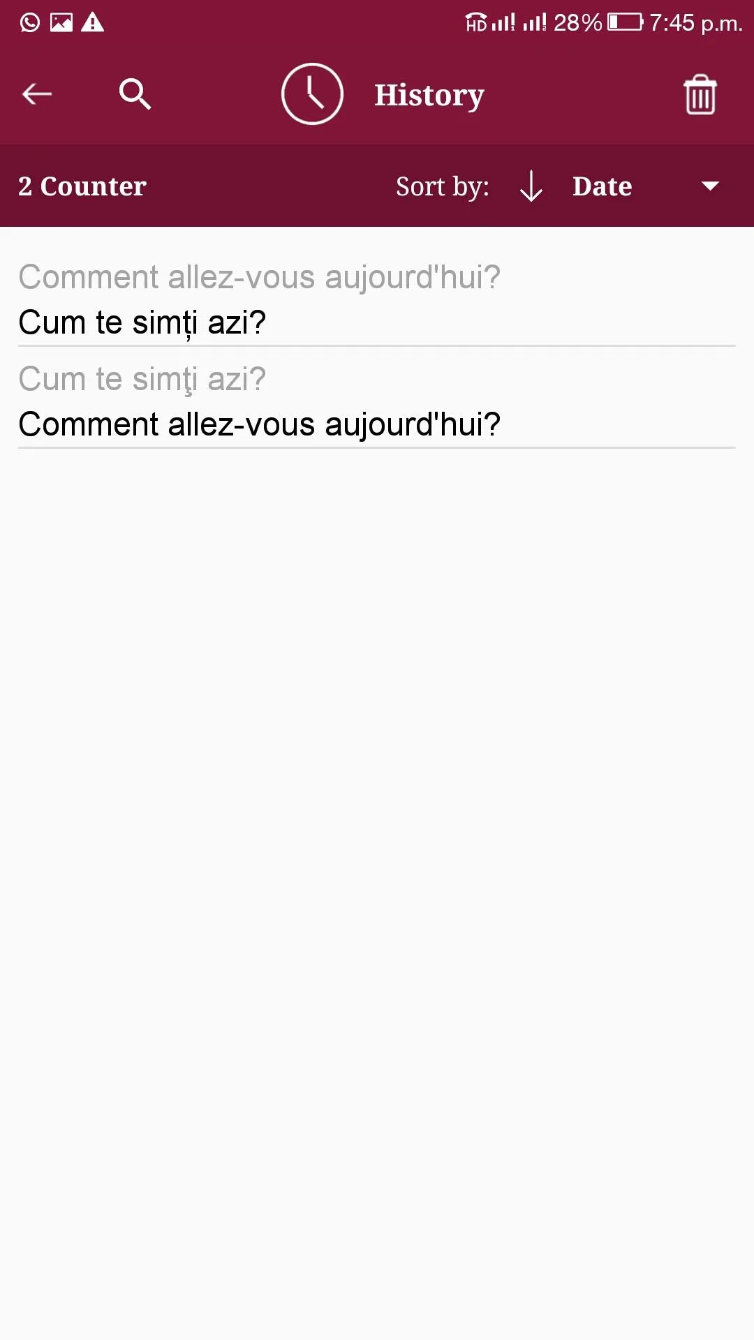 Romanian - French Translator | Indus Appstore | Screenshot