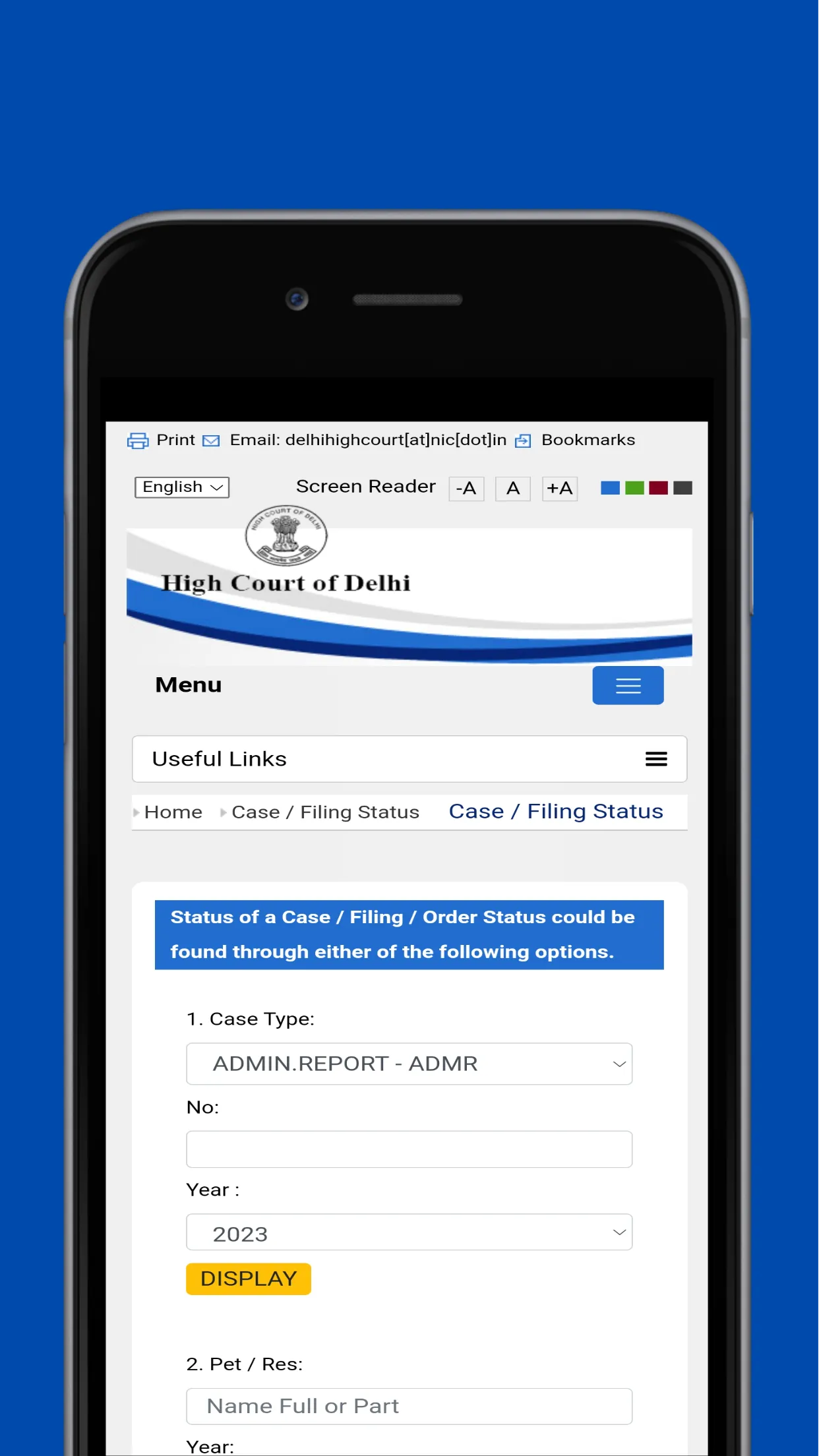 High Courts Orders Case Status | Indus Appstore | Screenshot