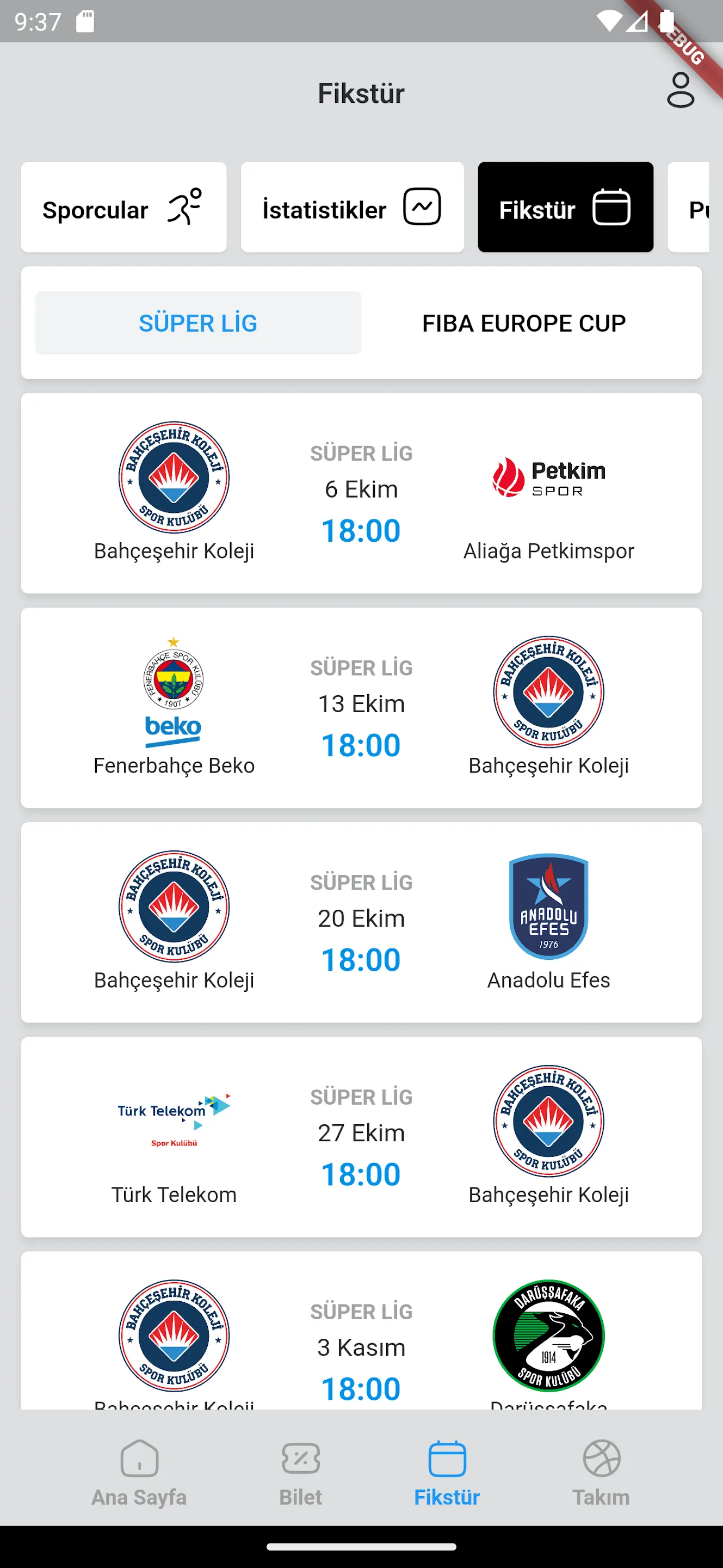 BK BASKETBOL Bahçeşehir Koleji | Indus Appstore | Screenshot