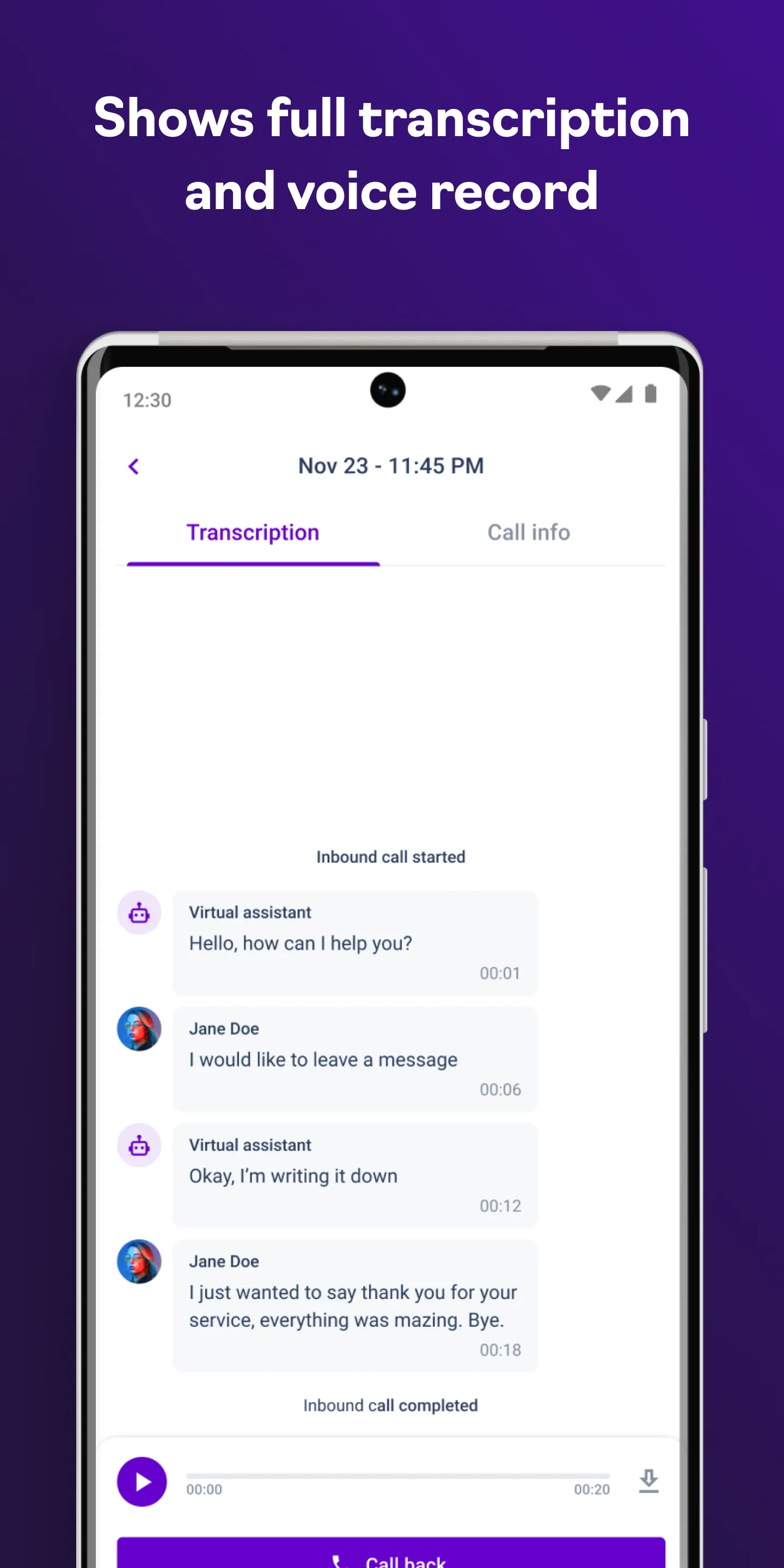 Voctiv - AI call assistant | Indus Appstore | Screenshot