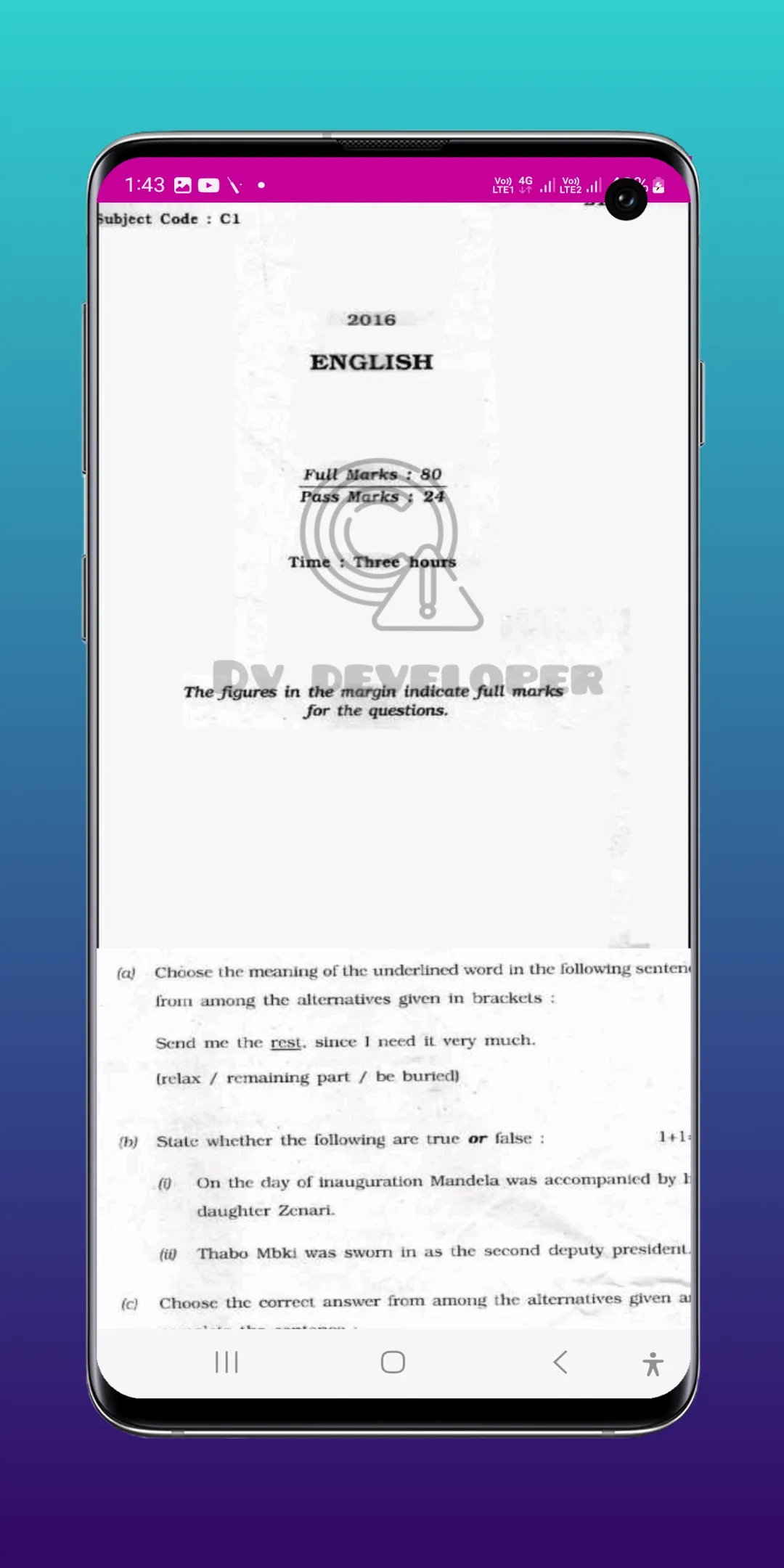 Hslc question paper seba | Indus Appstore | Screenshot